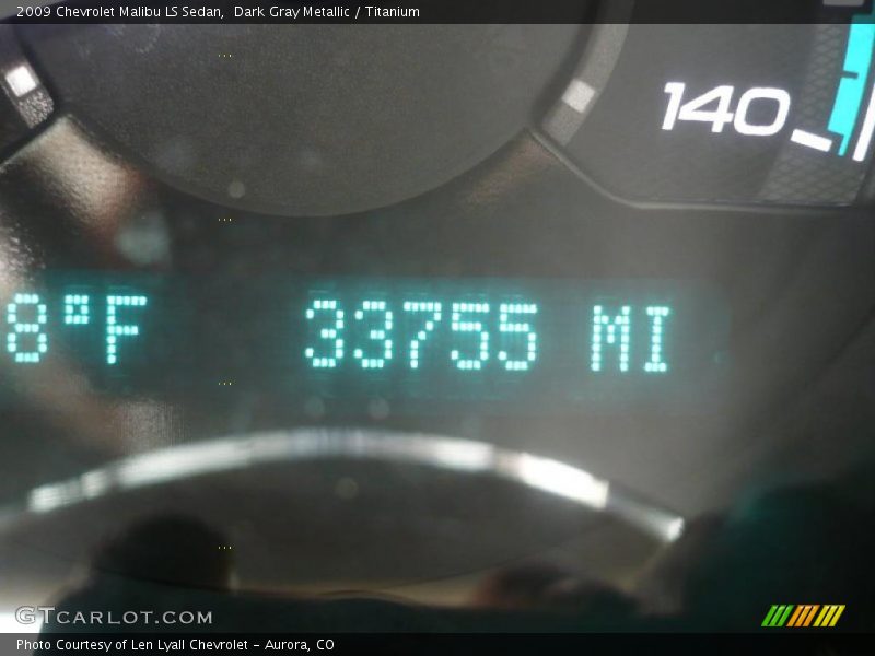 Dark Gray Metallic / Titanium 2009 Chevrolet Malibu LS Sedan
