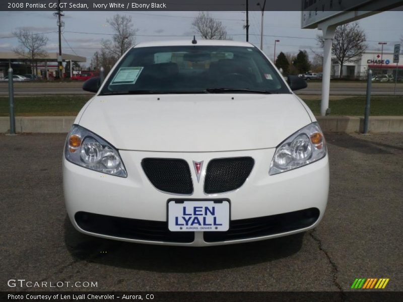 Ivory White / Ebony Black 2008 Pontiac G6 GT Sedan