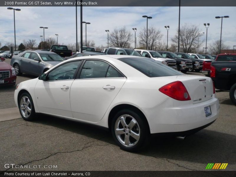 Ivory White / Ebony Black 2008 Pontiac G6 GT Sedan