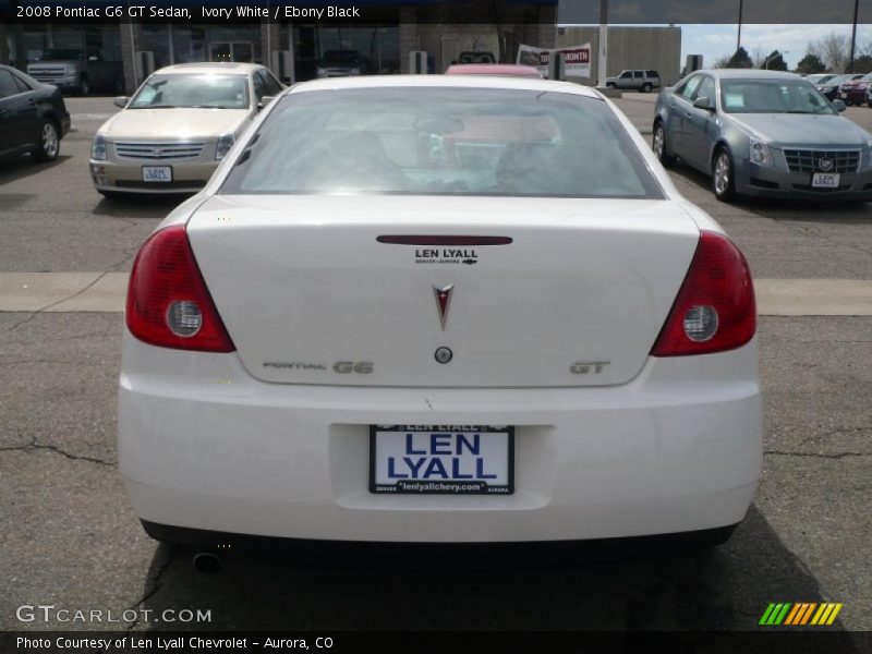 Ivory White / Ebony Black 2008 Pontiac G6 GT Sedan
