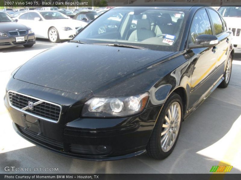 Black / Dark Beige/Quartz 2007 Volvo S40 T5
