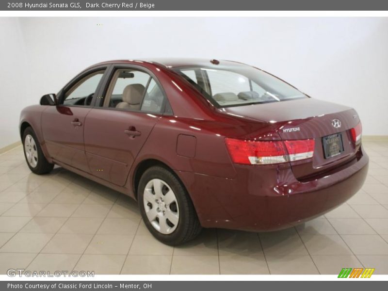 Dark Cherry Red / Beige 2008 Hyundai Sonata GLS
