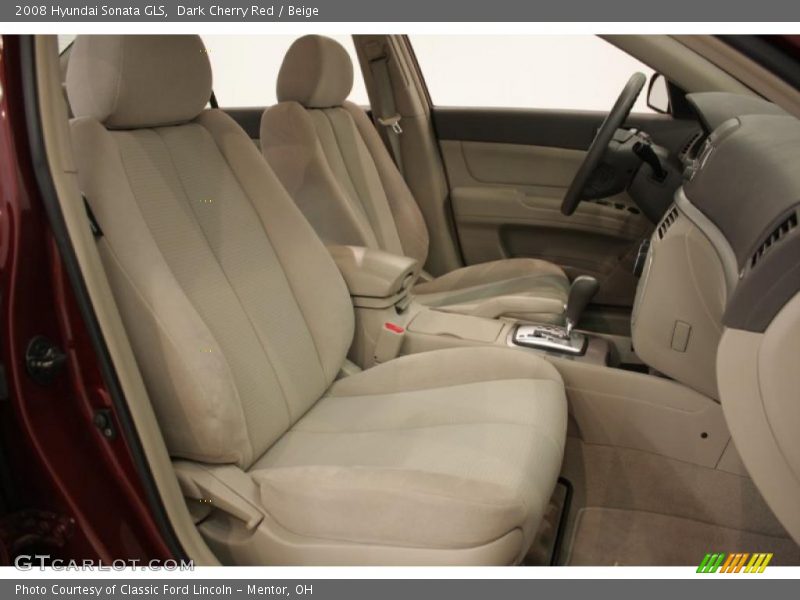 Dark Cherry Red / Beige 2008 Hyundai Sonata GLS