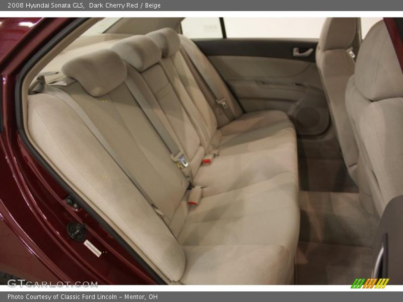 Dark Cherry Red / Beige 2008 Hyundai Sonata GLS