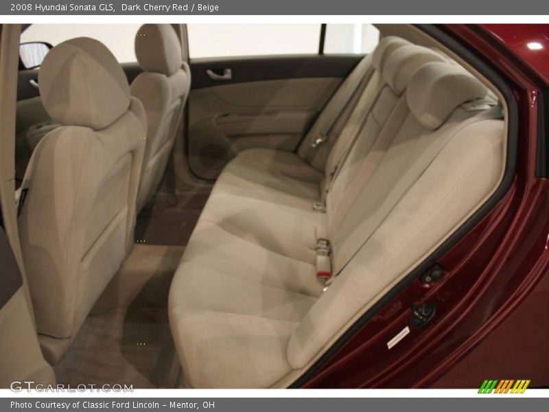 Dark Cherry Red / Beige 2008 Hyundai Sonata GLS