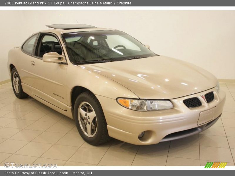 Champagne Beige Metallic / Graphite 2001 Pontiac Grand Prix GT Coupe