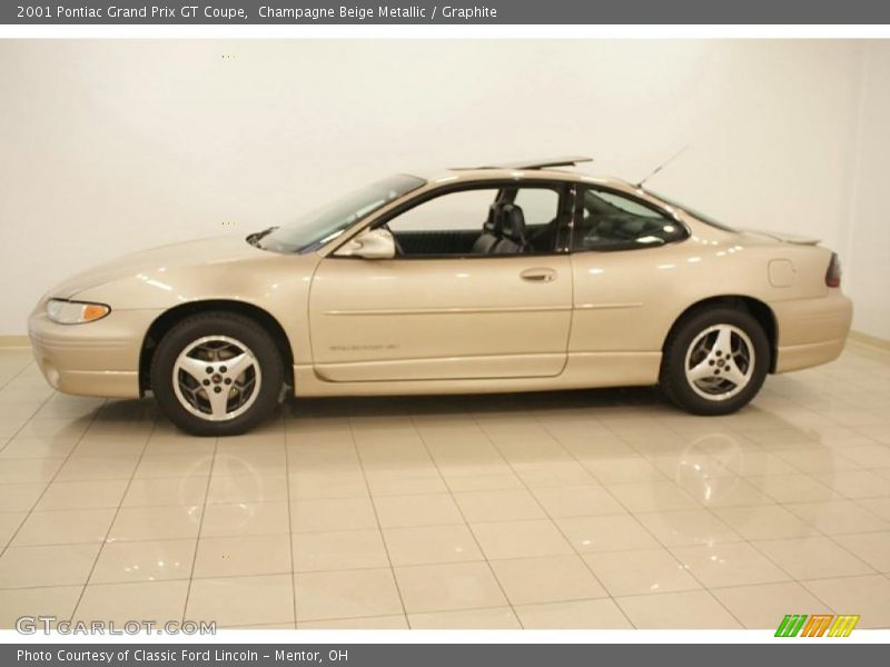 Champagne Beige Metallic / Graphite 2001 Pontiac Grand Prix GT Coupe
