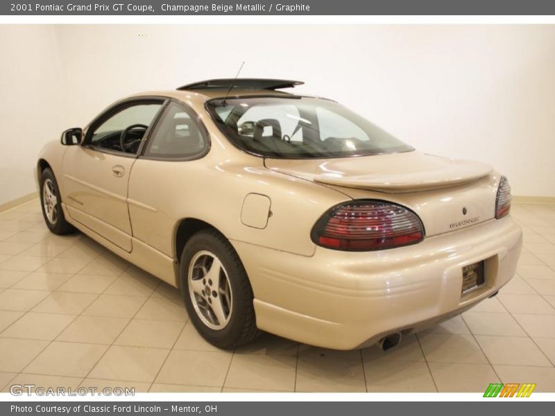 Champagne Beige Metallic / Graphite 2001 Pontiac Grand Prix GT Coupe
