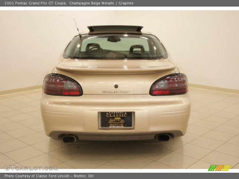 Champagne Beige Metallic / Graphite 2001 Pontiac Grand Prix GT Coupe