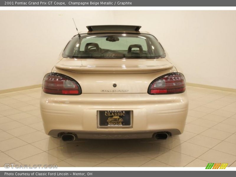 Champagne Beige Metallic / Graphite 2001 Pontiac Grand Prix GT Coupe