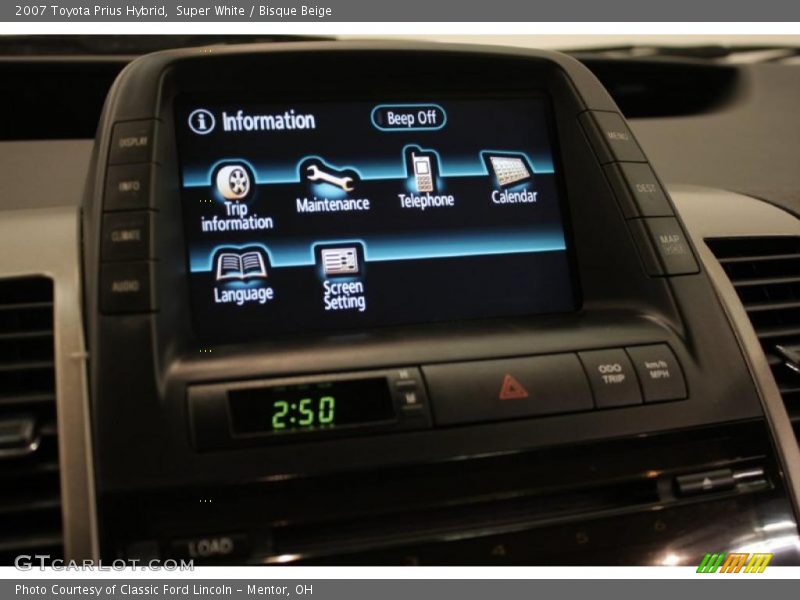 Super White / Bisque Beige 2007 Toyota Prius Hybrid