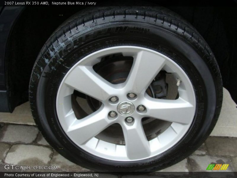 Neptune Blue Mica / Ivory 2007 Lexus RX 350 AWD