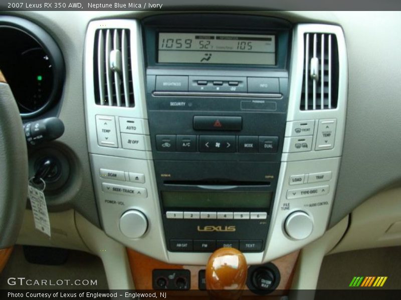 Neptune Blue Mica / Ivory 2007 Lexus RX 350 AWD