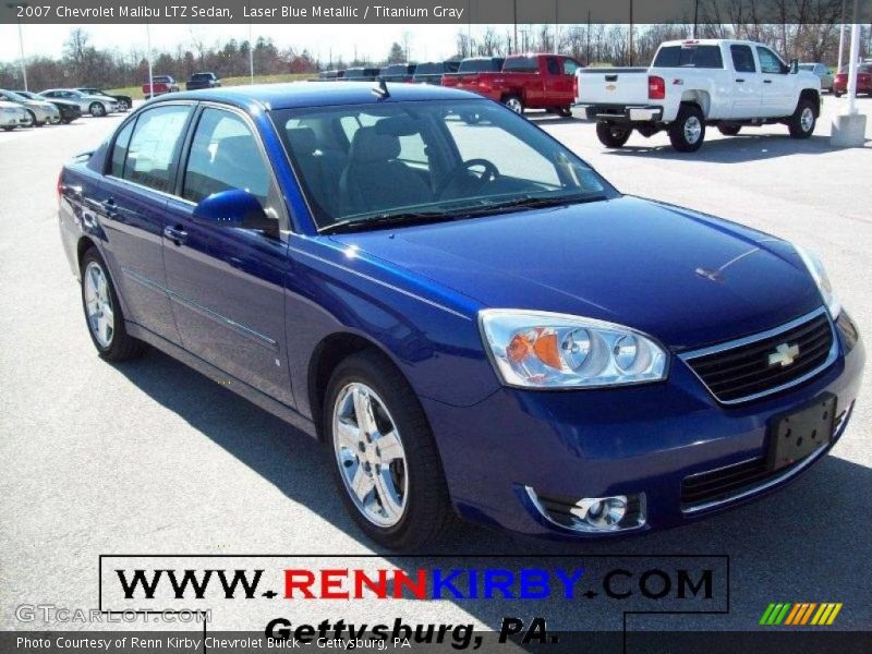 Laser Blue Metallic / Titanium Gray 2007 Chevrolet Malibu LTZ Sedan