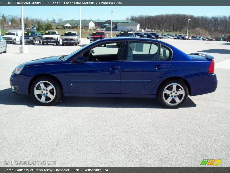 Laser Blue Metallic / Titanium Gray 2007 Chevrolet Malibu LTZ Sedan