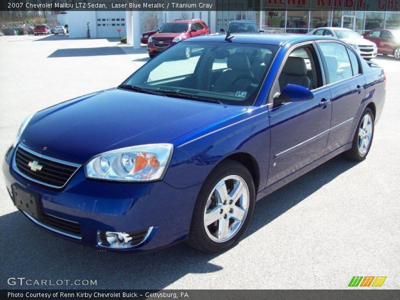 Laser Blue Metallic / Titanium Gray 2007 Chevrolet Malibu LTZ Sedan