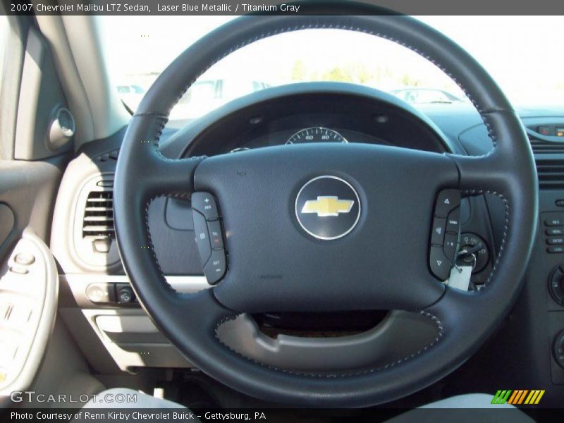 Laser Blue Metallic / Titanium Gray 2007 Chevrolet Malibu LTZ Sedan