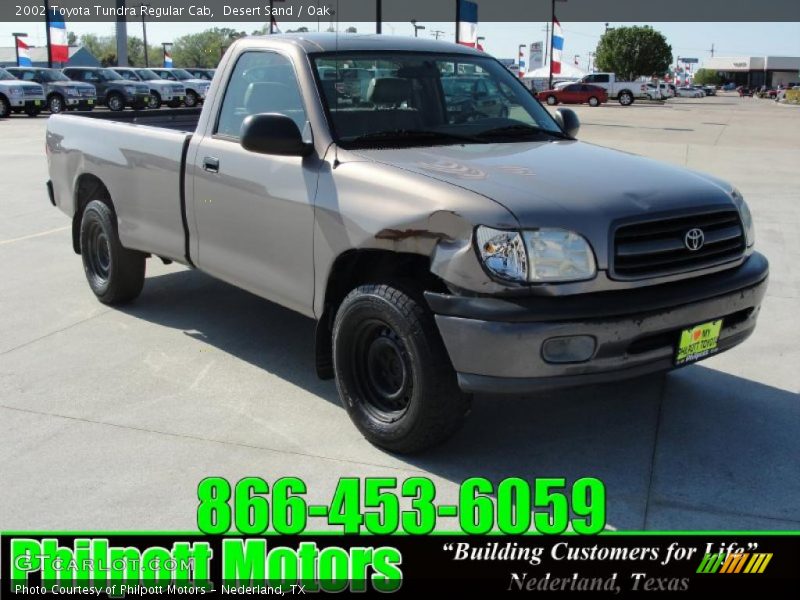 Desert Sand / Oak 2002 Toyota Tundra Regular Cab