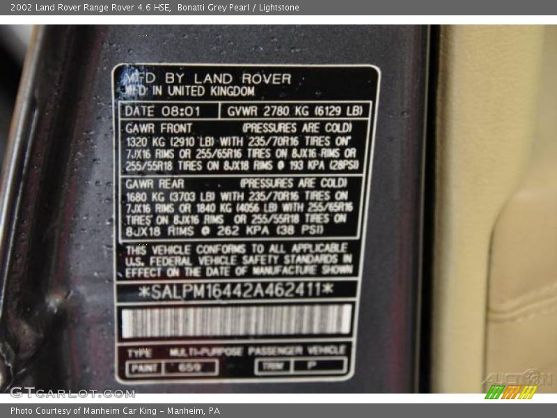 Bonatti Grey Pearl / Lightstone 2002 Land Rover Range Rover 4.6 HSE