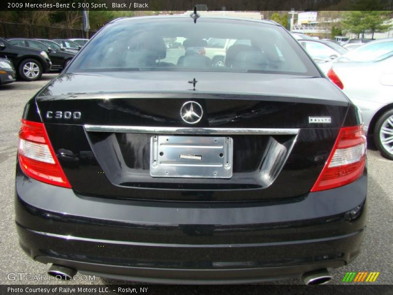 Black / Black 2009 Mercedes-Benz C 300 Sport