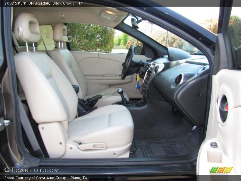 Black Onyx / Tan 2007 Saturn ION 3 Sedan