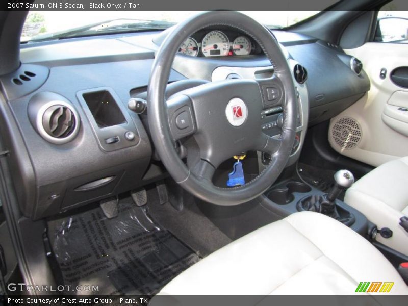 Black Onyx / Tan 2007 Saturn ION 3 Sedan