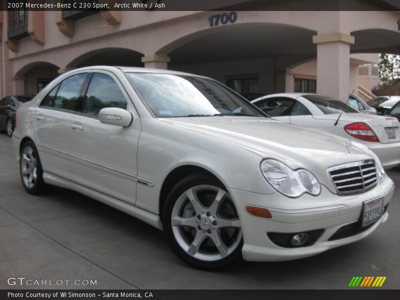 Arctic White / Ash 2007 Mercedes-Benz C 230 Sport