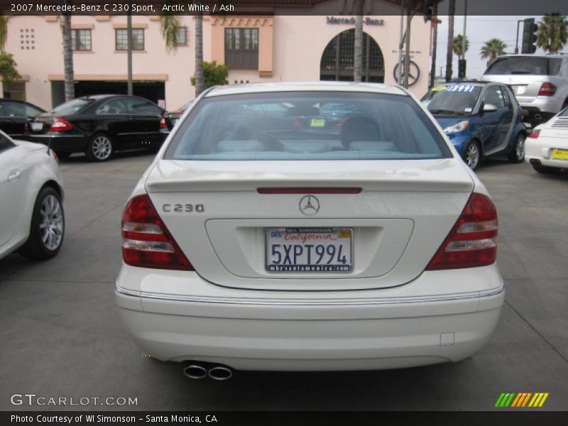 Arctic White / Ash 2007 Mercedes-Benz C 230 Sport