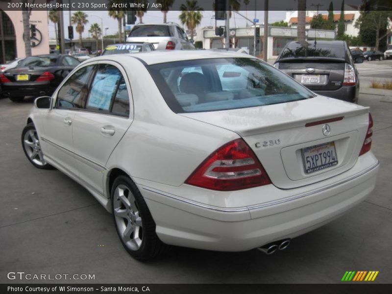 Arctic White / Ash 2007 Mercedes-Benz C 230 Sport