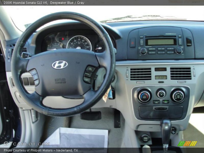 Deepwater Blue / Gray 2006 Hyundai Sonata GLS V6