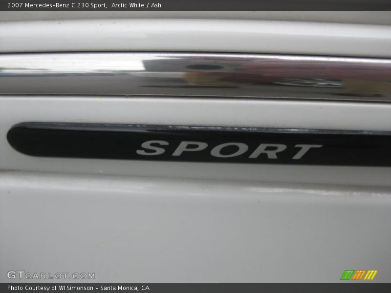 Arctic White / Ash 2007 Mercedes-Benz C 230 Sport