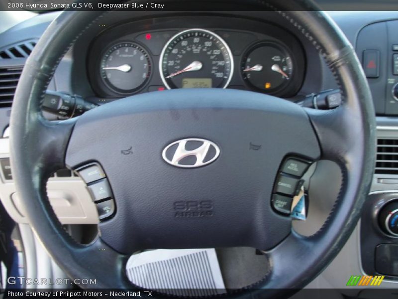 Deepwater Blue / Gray 2006 Hyundai Sonata GLS V6