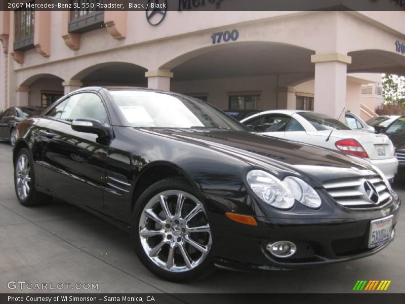 Black / Black 2007 Mercedes-Benz SL 550 Roadster