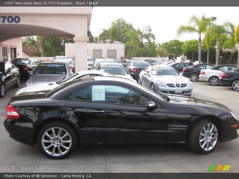 Black / Black 2007 Mercedes-Benz SL 550 Roadster