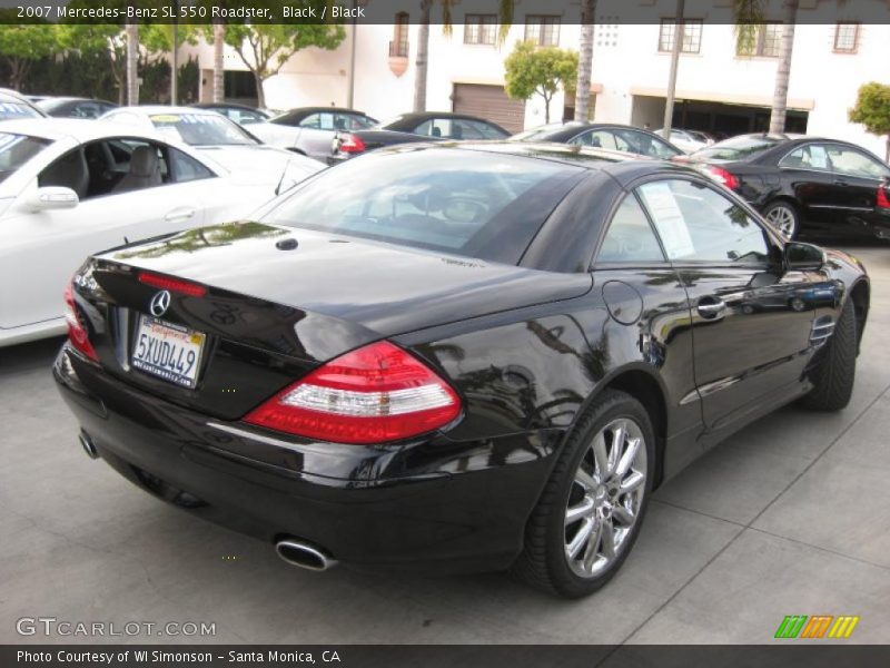 Black / Black 2007 Mercedes-Benz SL 550 Roadster