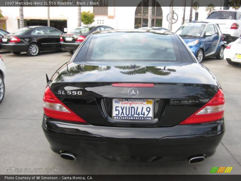 Black / Black 2007 Mercedes-Benz SL 550 Roadster