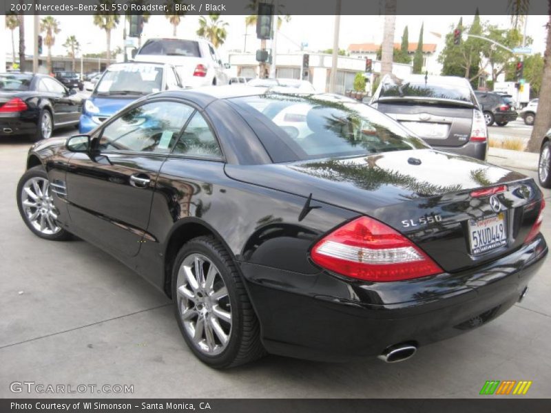 Black / Black 2007 Mercedes-Benz SL 550 Roadster