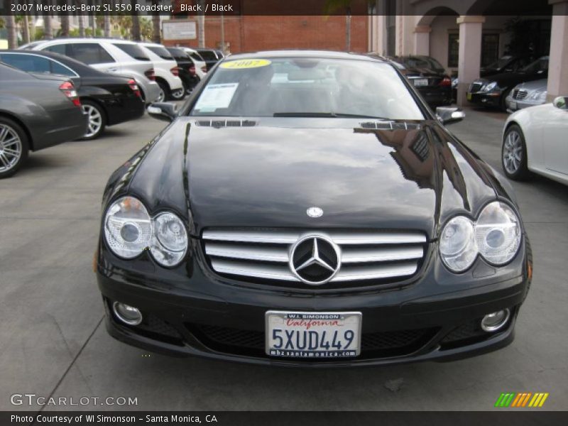 Black / Black 2007 Mercedes-Benz SL 550 Roadster