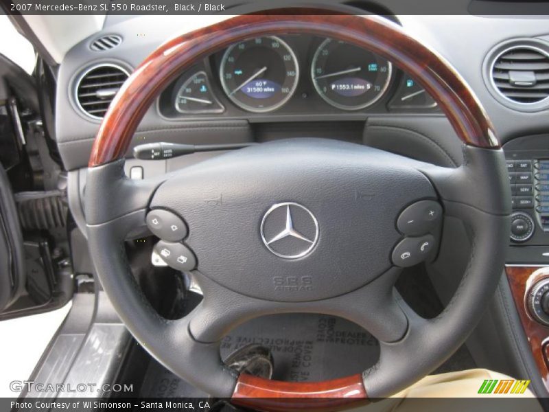 Black / Black 2007 Mercedes-Benz SL 550 Roadster