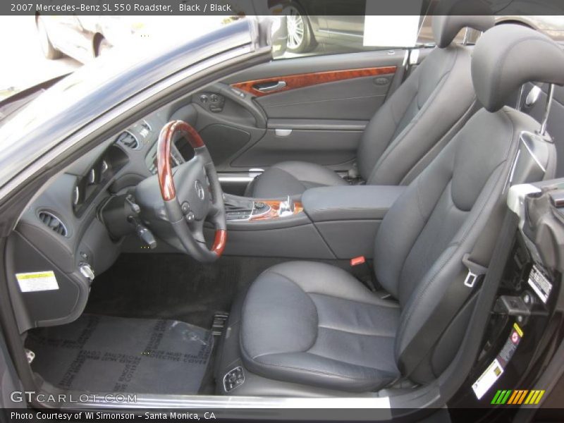 Black / Black 2007 Mercedes-Benz SL 550 Roadster