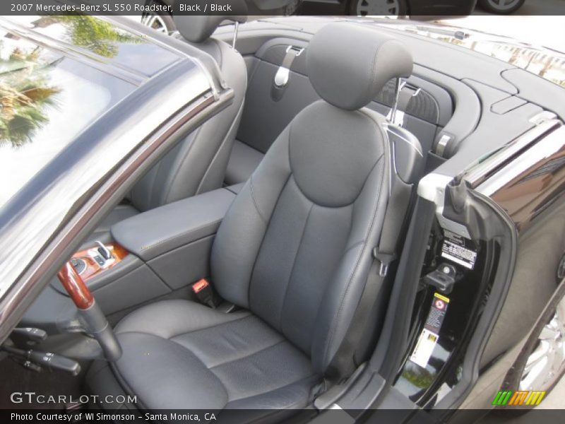 Black / Black 2007 Mercedes-Benz SL 550 Roadster