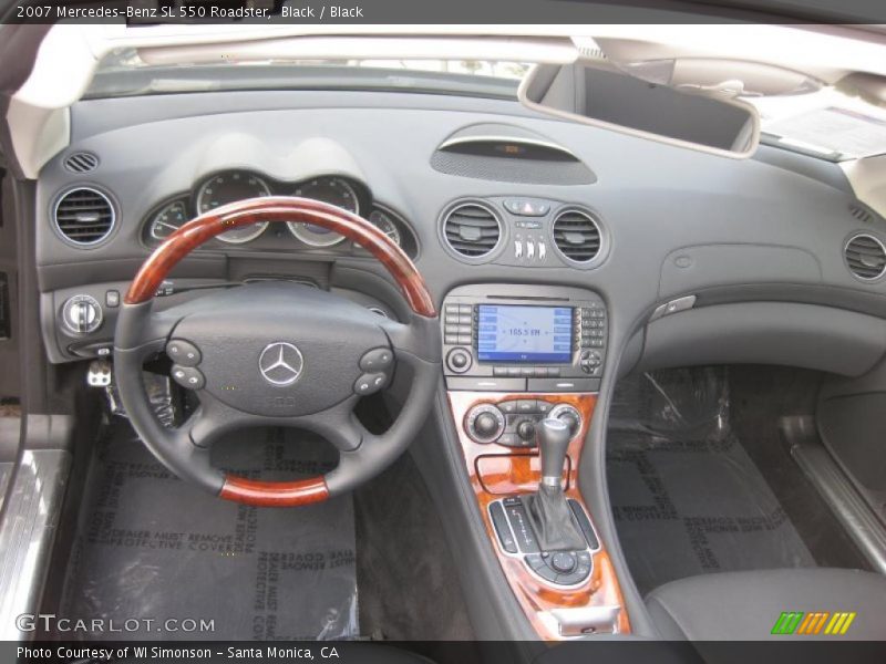 Black / Black 2007 Mercedes-Benz SL 550 Roadster