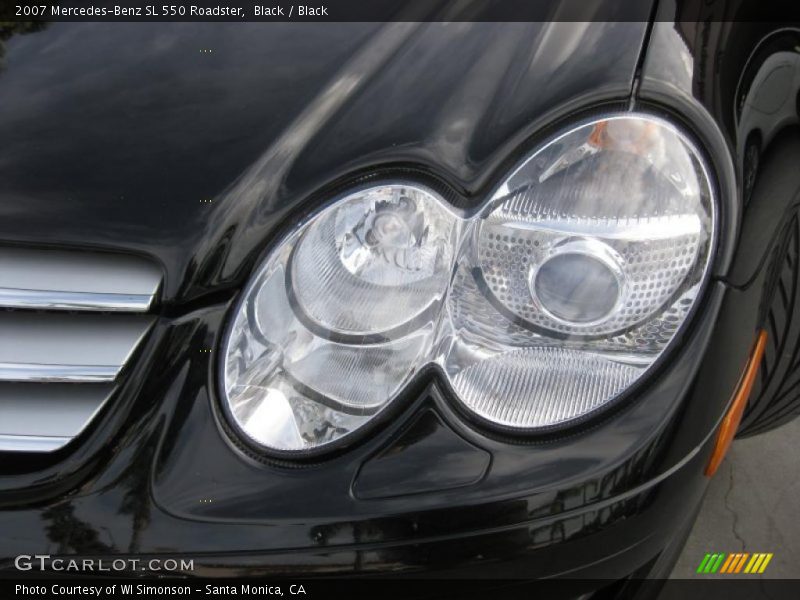 Black / Black 2007 Mercedes-Benz SL 550 Roadster