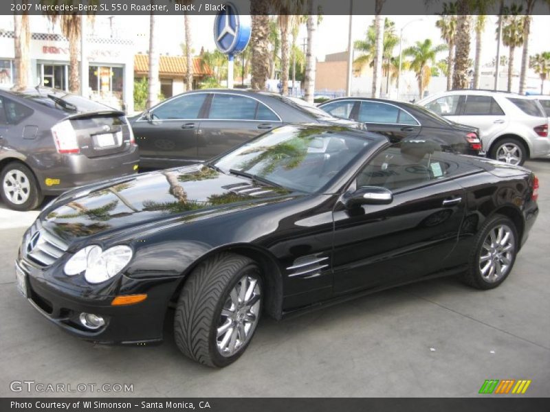 Black / Black 2007 Mercedes-Benz SL 550 Roadster