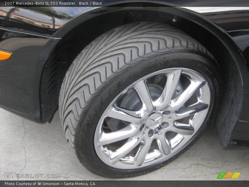 Black / Black 2007 Mercedes-Benz SL 550 Roadster