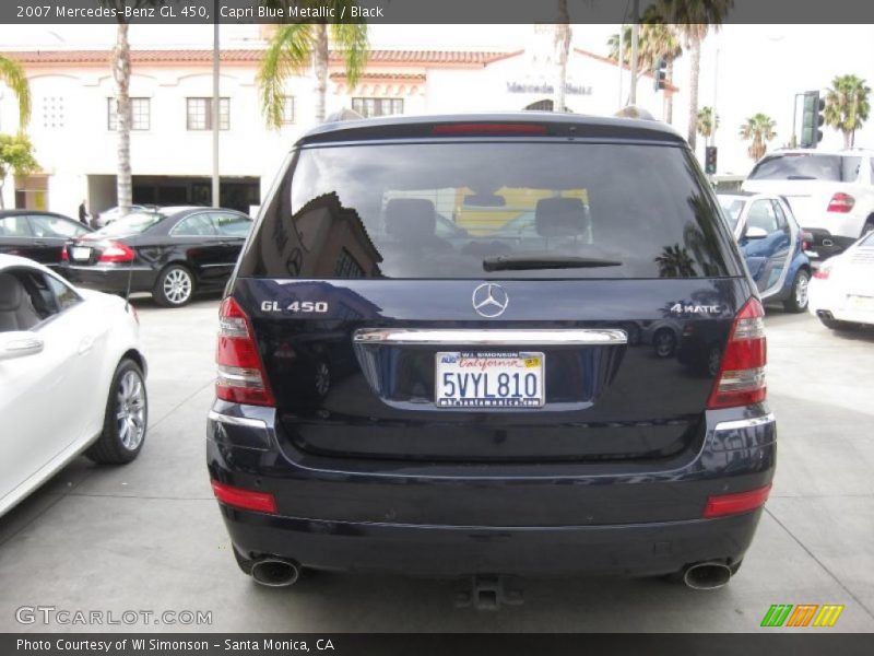 Capri Blue Metallic / Black 2007 Mercedes-Benz GL 450