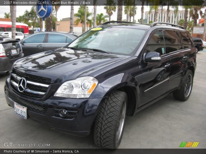 Capri Blue Metallic / Black 2007 Mercedes-Benz GL 450