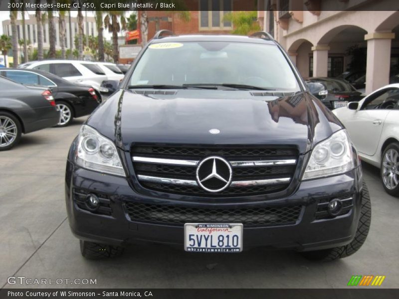 Capri Blue Metallic / Black 2007 Mercedes-Benz GL 450