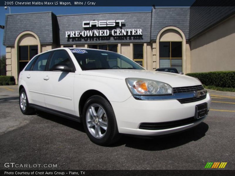 White / Gray 2005 Chevrolet Malibu Maxx LS Wagon