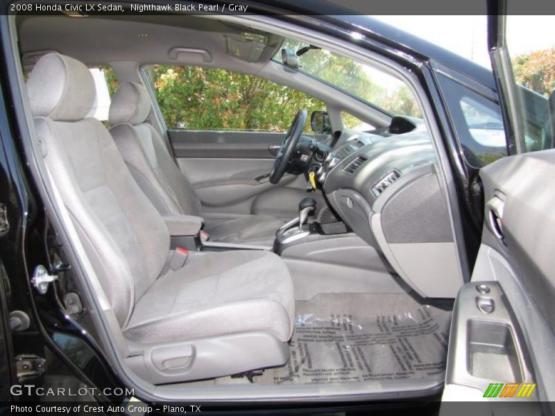 Nighthawk Black Pearl / Gray 2008 Honda Civic LX Sedan